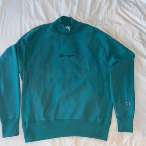 *BRAND NEW* Champion Mock Neck Teal Sweatshirt